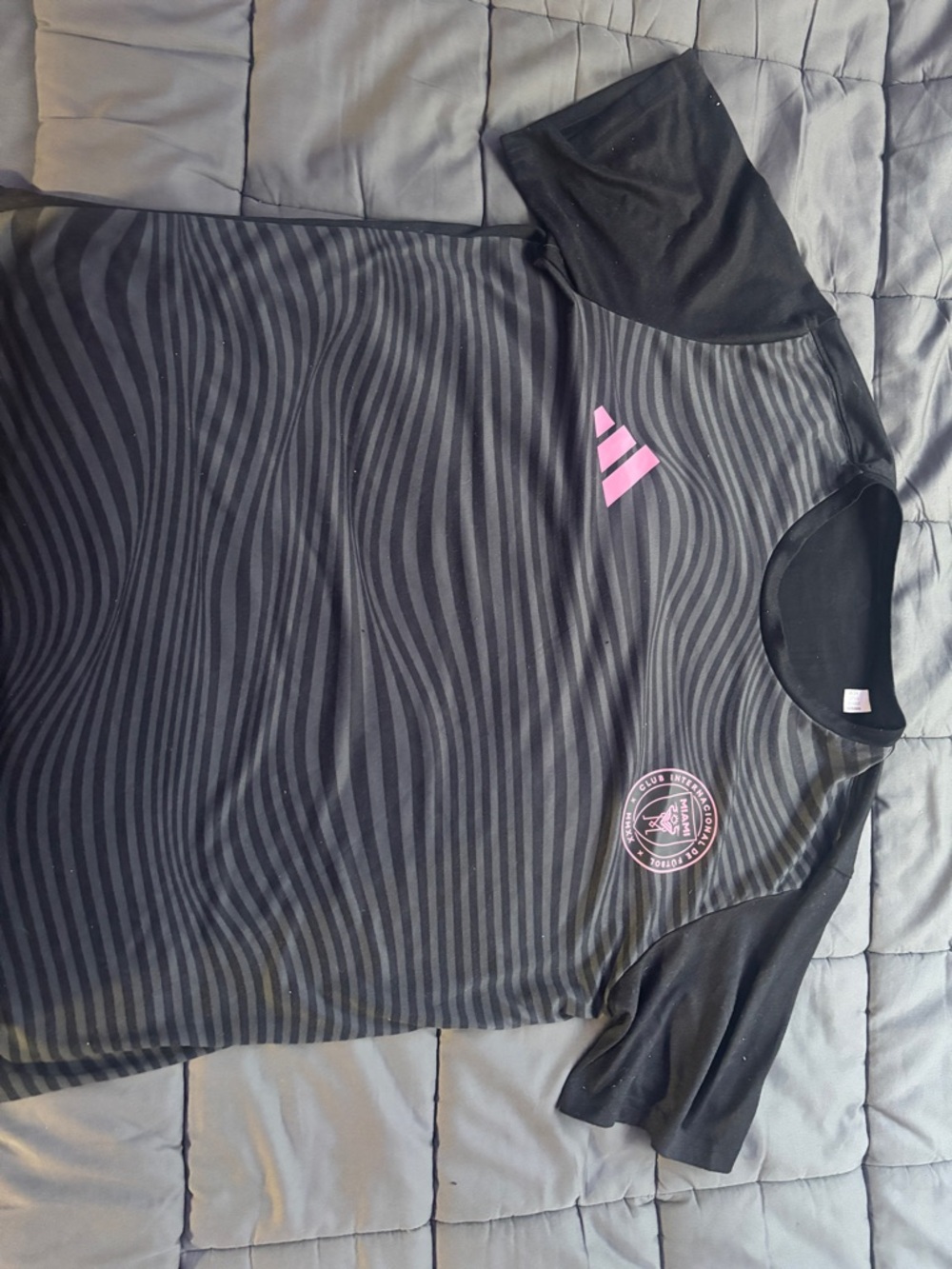 adidas Black Tee with Subtle Gray Logo